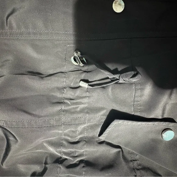 Charter Club Anorak Jacket Large Petite Water-Resistant Hooded Drawstring Waist - Picture 9 of 14